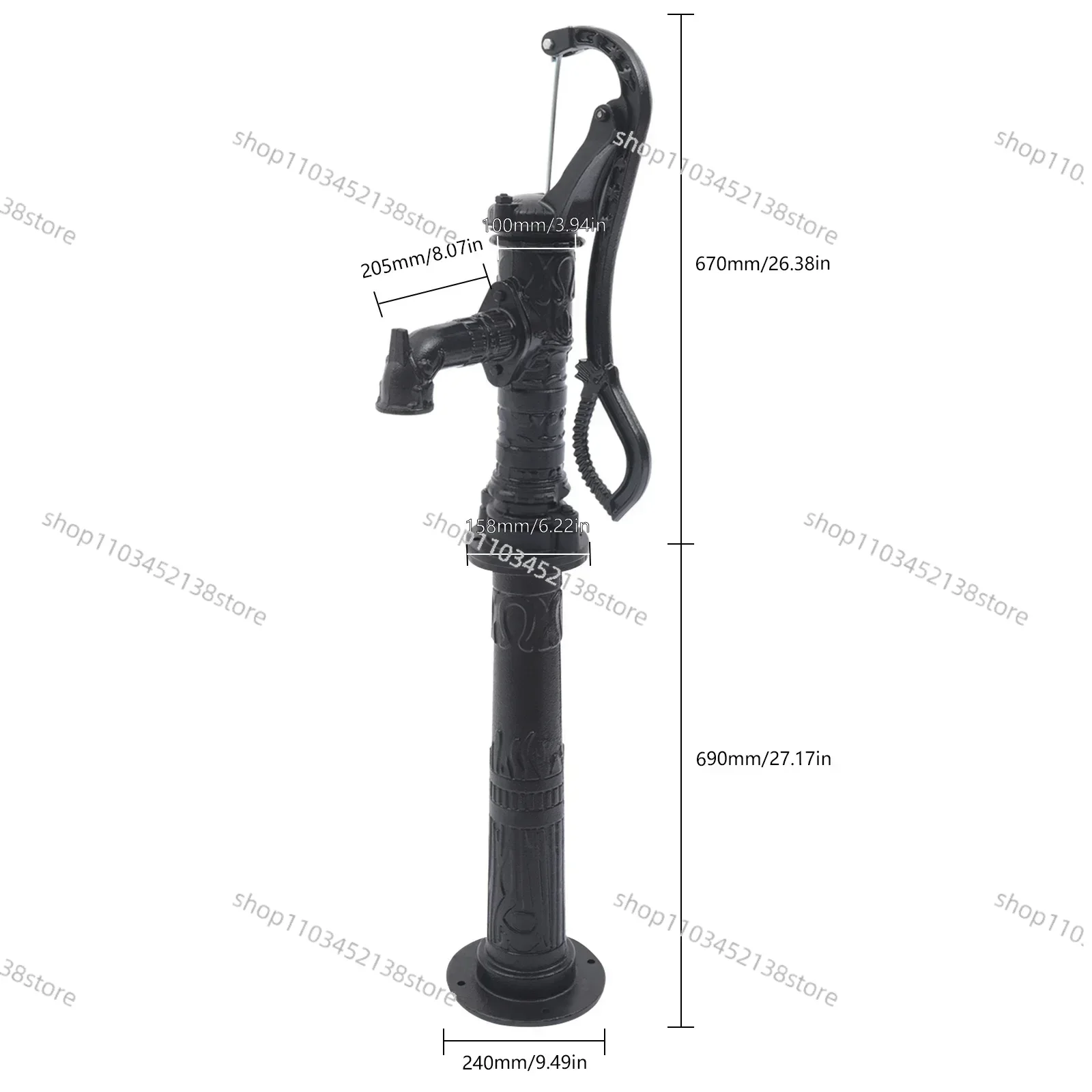 Hand Pump Durable Hand Well Pump for Gardens and Scenic Locations