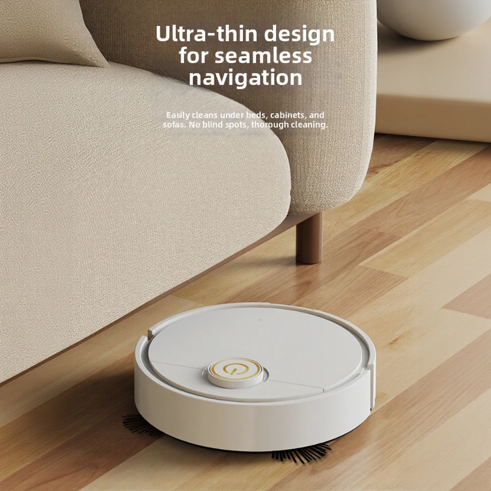 Robot Vacuum Cleaner with Built In Water Tank for Wet Mopping Hard Floors 20x20x6cm Auto Sweep Mode ABS Construction