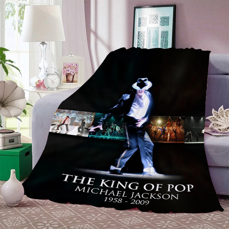 

Fluffy Soft Blankets for Winter A-Michael Jackson Microfiber Bedding Warm Sofa Fleece Camping Custom Bed Blanket King Size