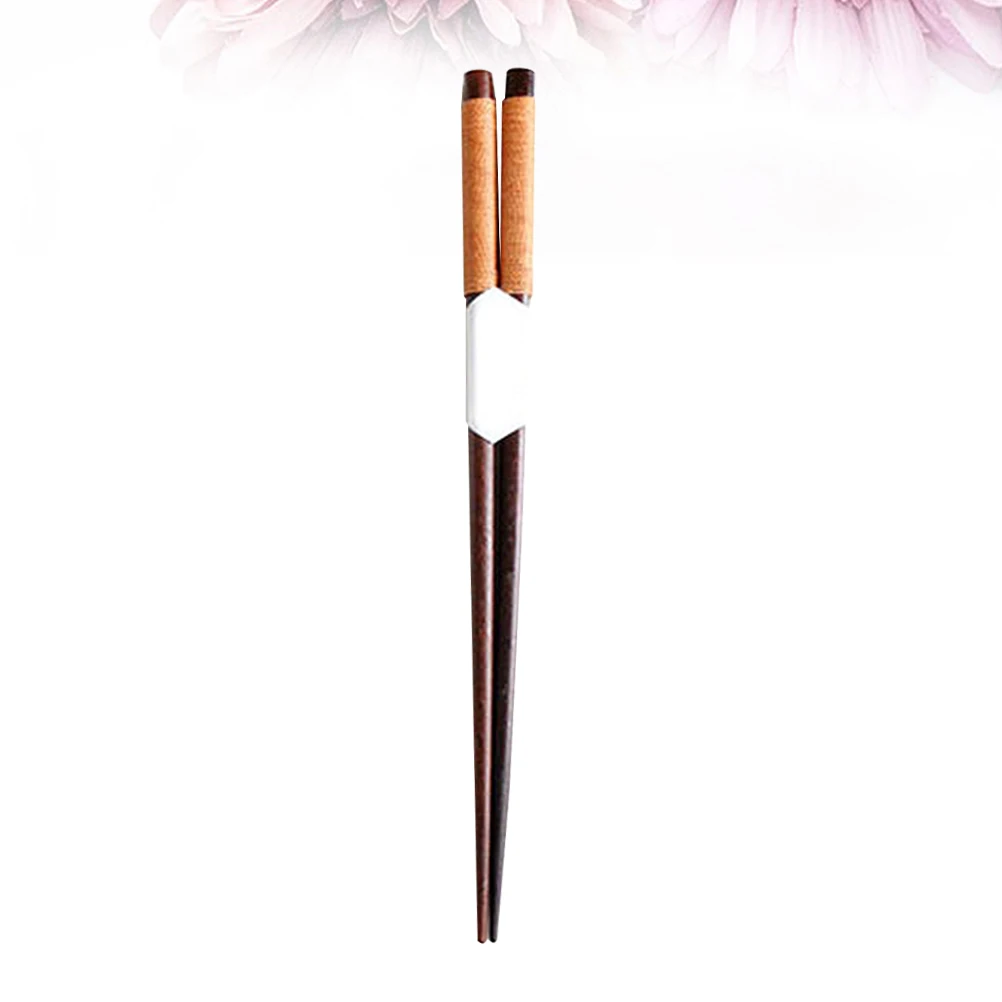 

3pcs Wooden Chopsticks Reusable Household Skid Resistance Natural Logs Design Home Tableware Environmentally Friendly