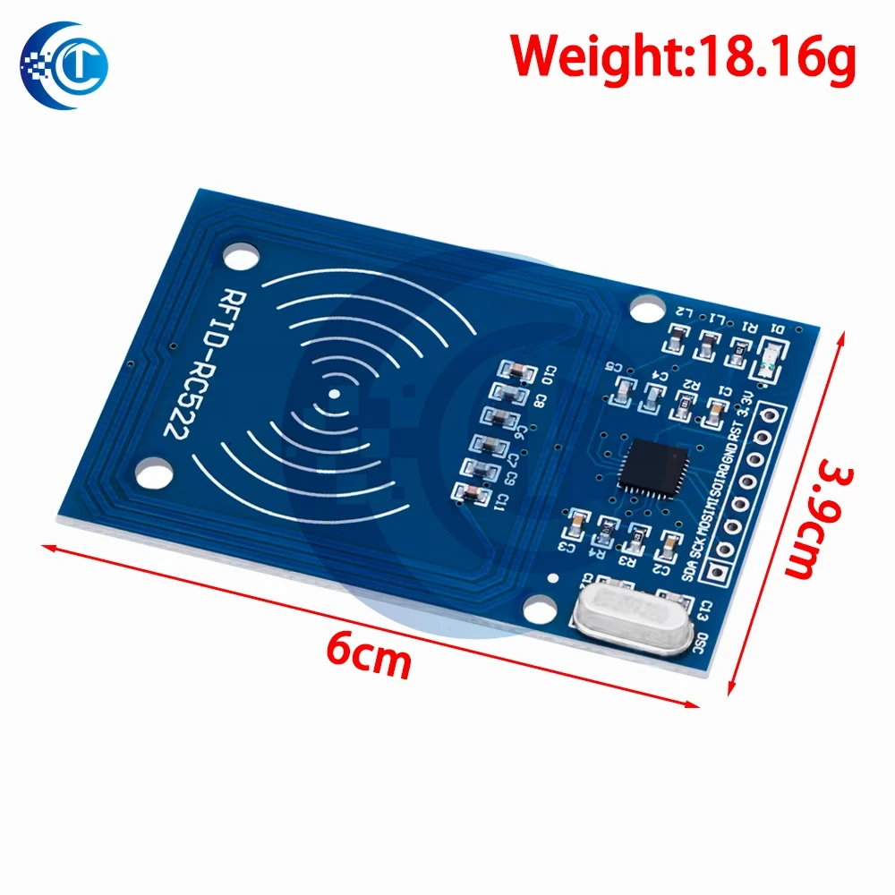 Modulo RFID RC522 mini kit S50 13.56 Mhz 6cm con tag SPI scrivi e leggi per arduino uno 2560