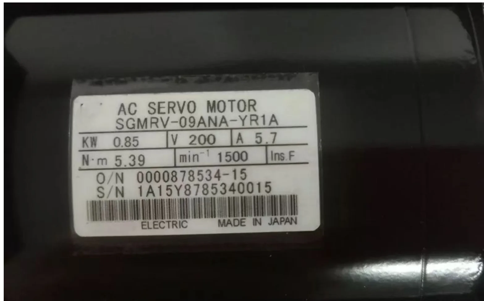 

New SGMRV-09ANA-YR1A AC Servo Motor SGMRV09ANAYR1A