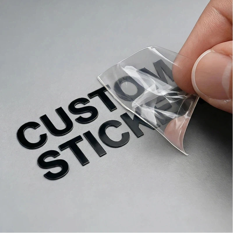 

50PCS Stickers Personalized Logo Custom Sticker 3D Transfer Stickers UV DTF Wedding Labels Customized Waterproof Company Name