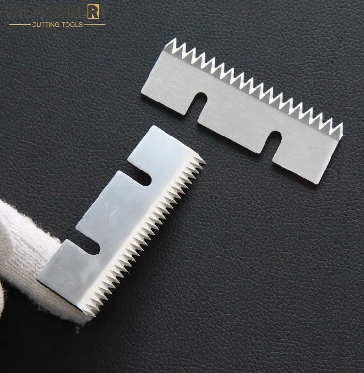 Imagem -06 - Hss Carton Sealer Tooth Blade Filme de Fita Adesiva Semi-automática Vedação de Facas Máquina de Embalagem Lâminas Serrilhadas 10 Pcs