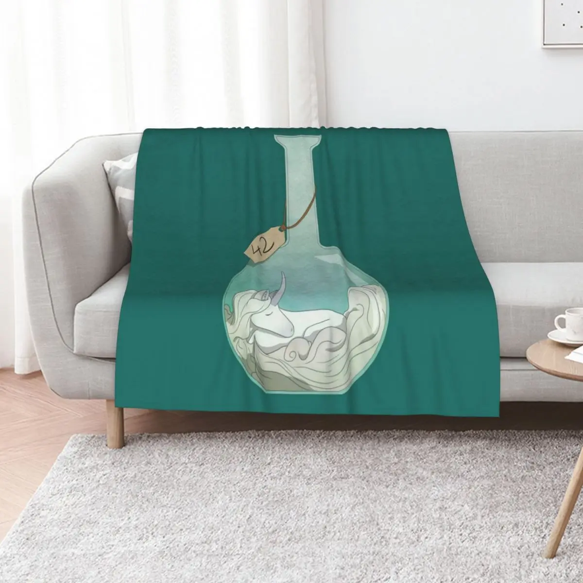 Bottle Unicorn Throw Blanket Flannel Fabric Quilt Soft Plush Plaid Shaggy christmas decoration Blankets