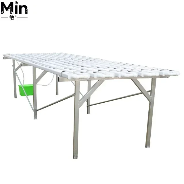 One-sided 6 Pipe NFT Hydroponics System with Stainless Steel Frame for Indoor Home Garden Vegetable Planting