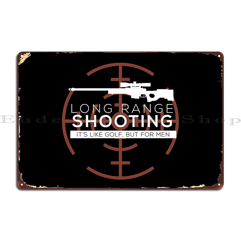 Long Range Shooting Metal Plaque Decoration Living Room Bar Cave Club Design Tin Sign Poster