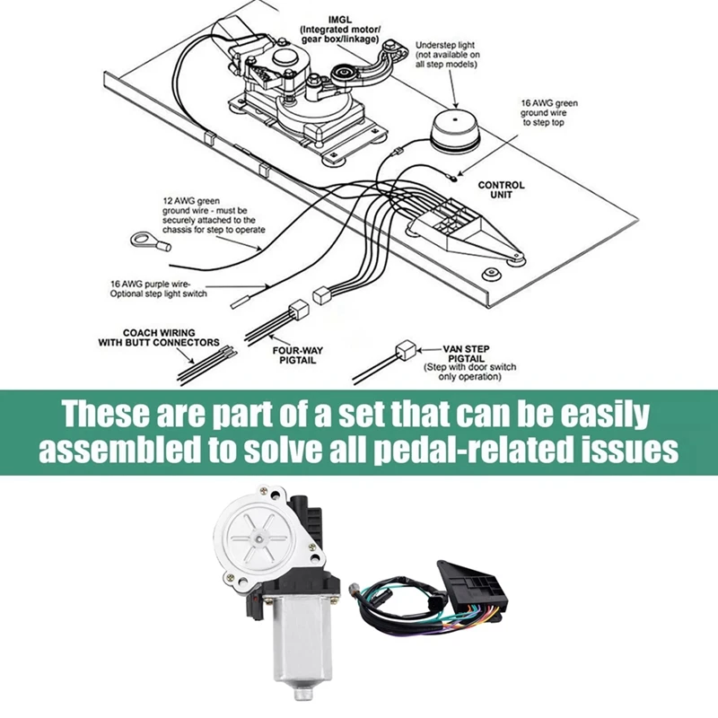 RV Step Motor 676061 & RV Step Control Unit 909510000 For Lippert Kwikee Step