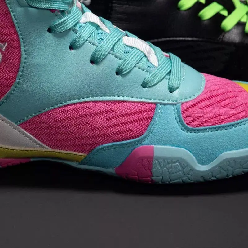 Professional Wrestling Shoes Boxing Fighting Leather Sports Shoes Indoor Soft Sole Training Competition Sports Boots