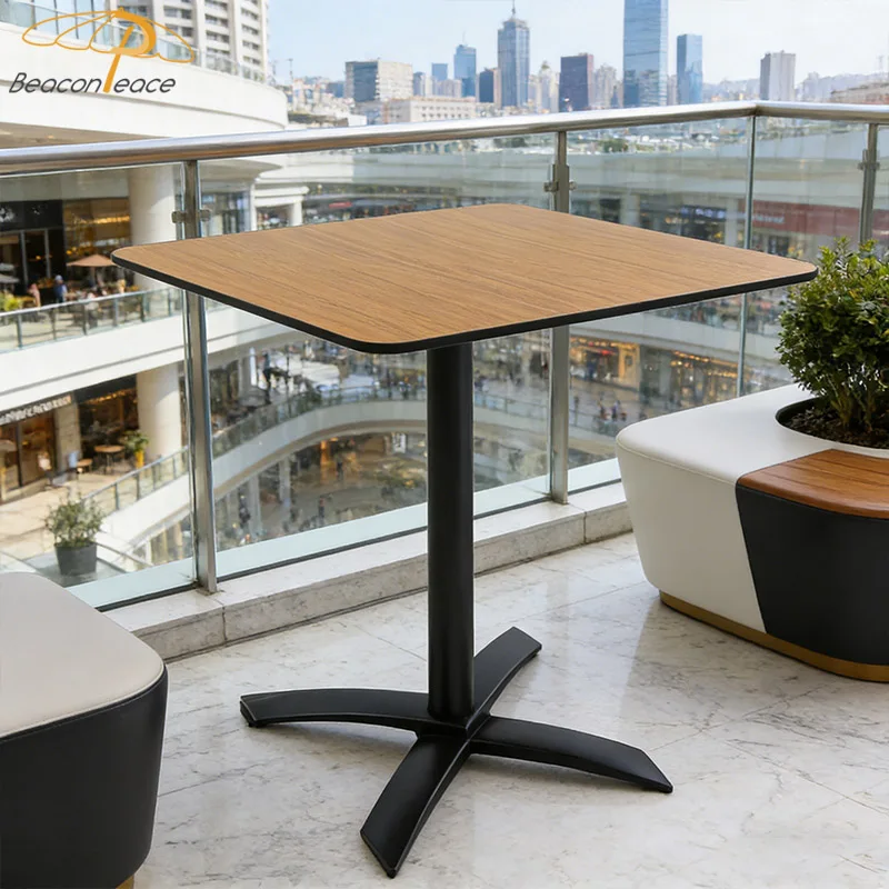 

Modern Minimalist Outdoor Side Table Cafe Rectangle Coffee Table Small Dining Table for Patio Restaurant