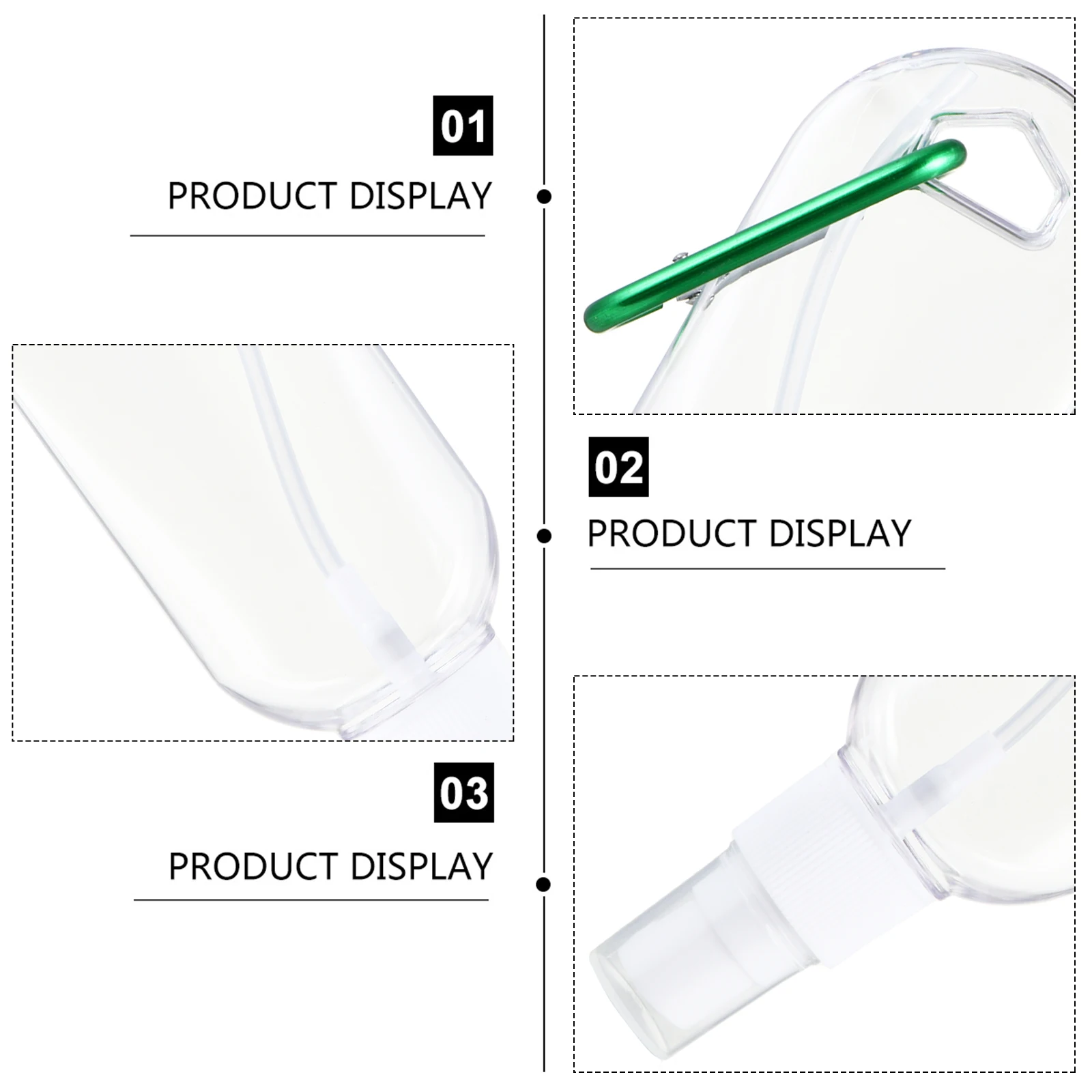 

6pcs Travel Keychain Bottles Empty Refillable Plastic Bottle Set For Portable Liquid Cosmetics Subpackaging Durable Mini