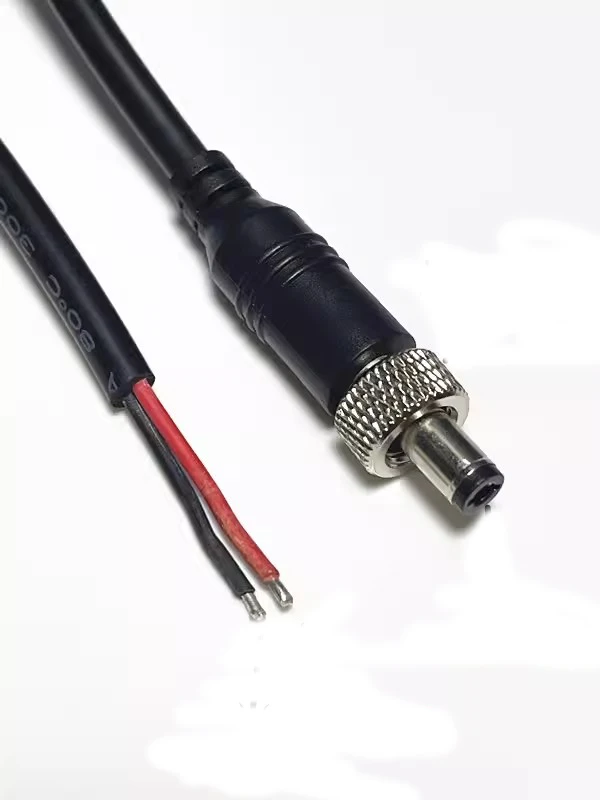 DC 5.5*2.5mm Power Cable Male Female Connectors With Lock Screw DC Power Plug 18AWG Pure Copper 0.3m 0.5m 1m ForCCTV Monitoring