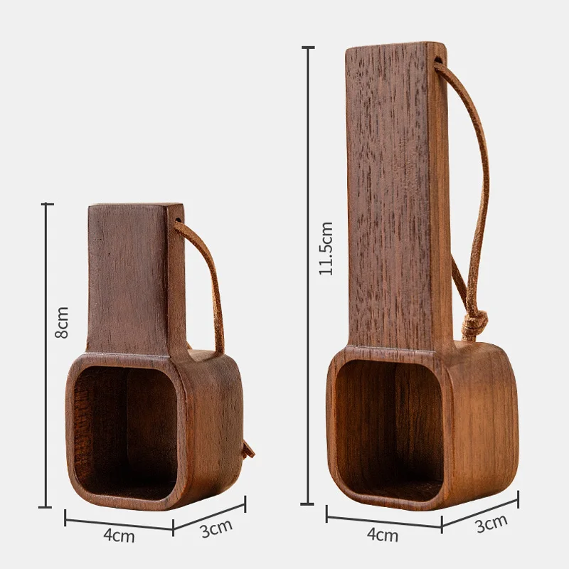 100Pcs 10g Solid Wood Coffee Spoon Measuring Bean Spoon Coffee Powder Spoon Japanese Walnut Coffee Spoon With Wood Handle