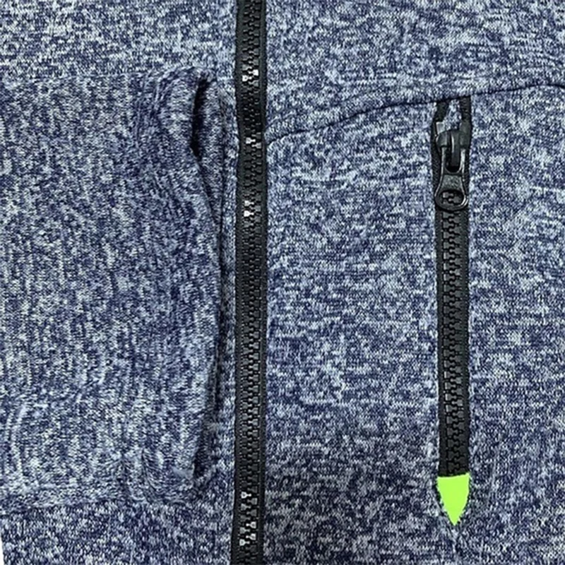 Men's Autumn Fashion Custom Your Logo Hooded Jacket Winter Sweatshirts Knit Zipper Long Sleeved Pullover Hoodie