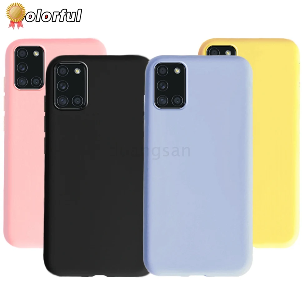 For Samsung Galaxy A31 A 31 Case Candy Color Shockproof Soft TPU Silicone Back Cover For Samsung A31 A 31 SM-A315F Phone Case