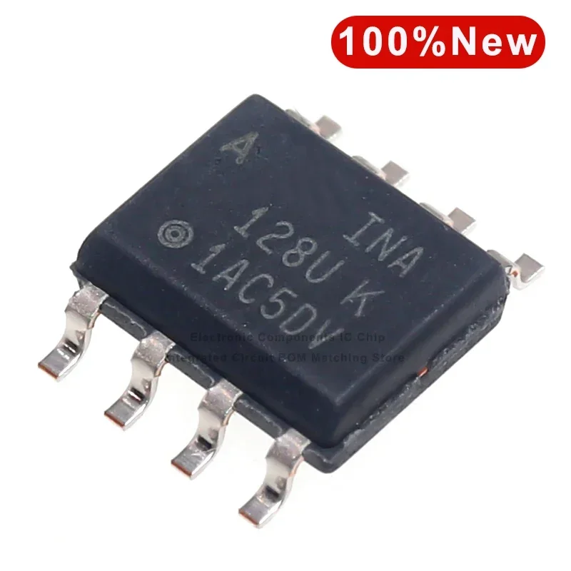 

5 шт. новые оригинальные INA128UA INA128U INA128UA/2K5 SOIC-8 инструментальные усилители прецизионный маломощный инструментальный усилитель IC