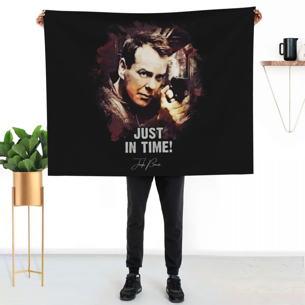 Just In Time - Jack Bauer Throw Blanket Fade Resistant Durable Throw Blanket