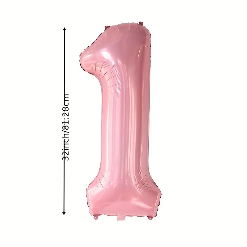 قطعة واحدة من بالون الوردي المعدني مقاس 32 بوصة - رقائق ألومنيوم قابلة لإعادة الاستخدام، مثالية للاحتفالات بعيد الميلاد والذكرى السنوية