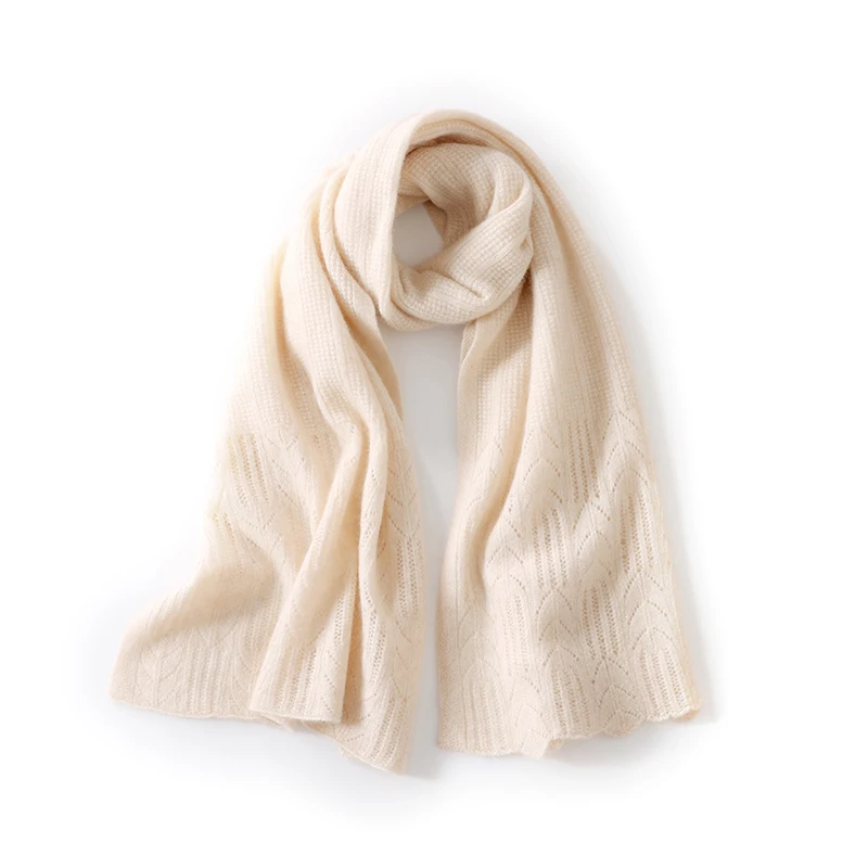 Super Soft and Glutinous~Autumn and Winter 100% Pure Cashmere Scarf for Women's Warm Knitted Wool Neck Cover Korean Edition