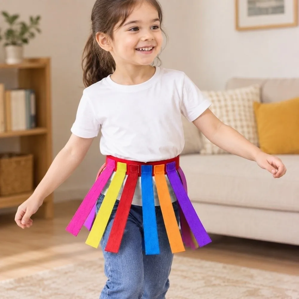 Multicolors Skill Training Catch Tail Props with 6pcs tails Parent-Unisex Teamwork Game Outdoor Funny Game Belt Fashion