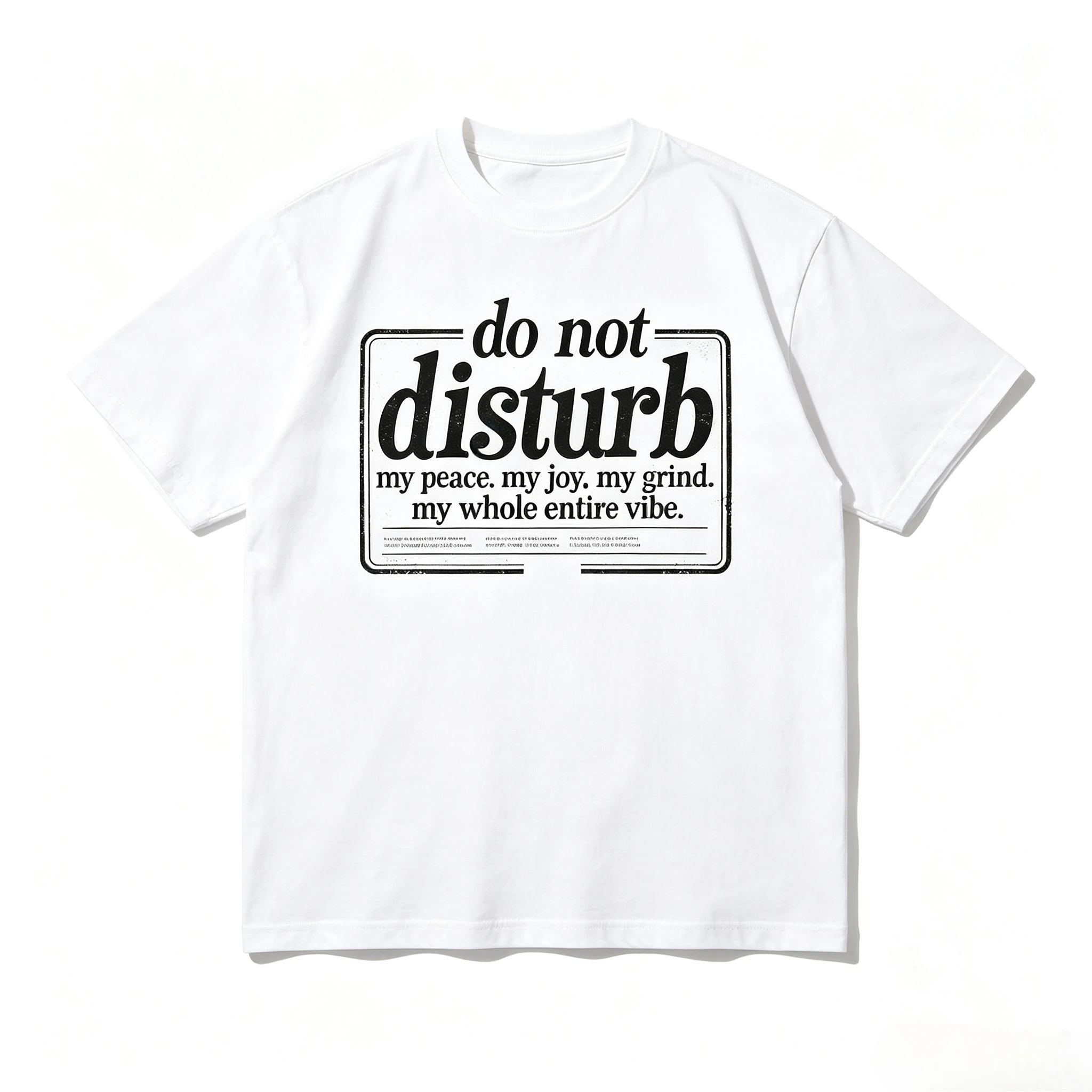Men Vintage Do Not Disturb Letter Graphic T-Shirt Retro Distressed Text Print Crew Neck Casual Short Sleeve Tee