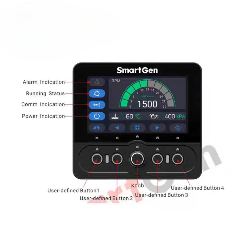 SmartGen EP4300 Generator Engine Controller Module CAN instrument Data Display 4.3 Inch Colour LCD RS485 USB CANBUS Interface