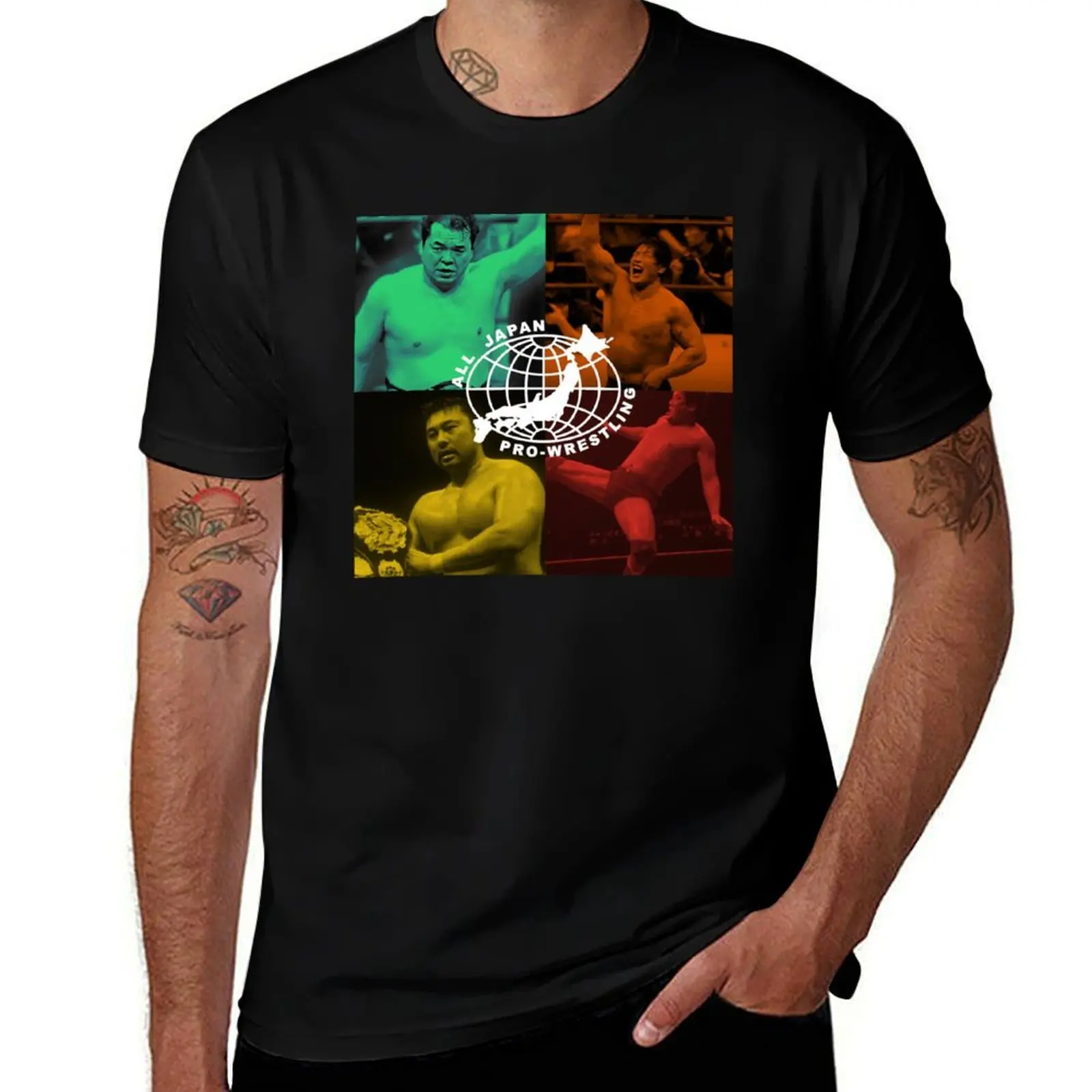 AJPW “Four Pillars of Heaven” T-Shirt t shirt custom print T-Shirt