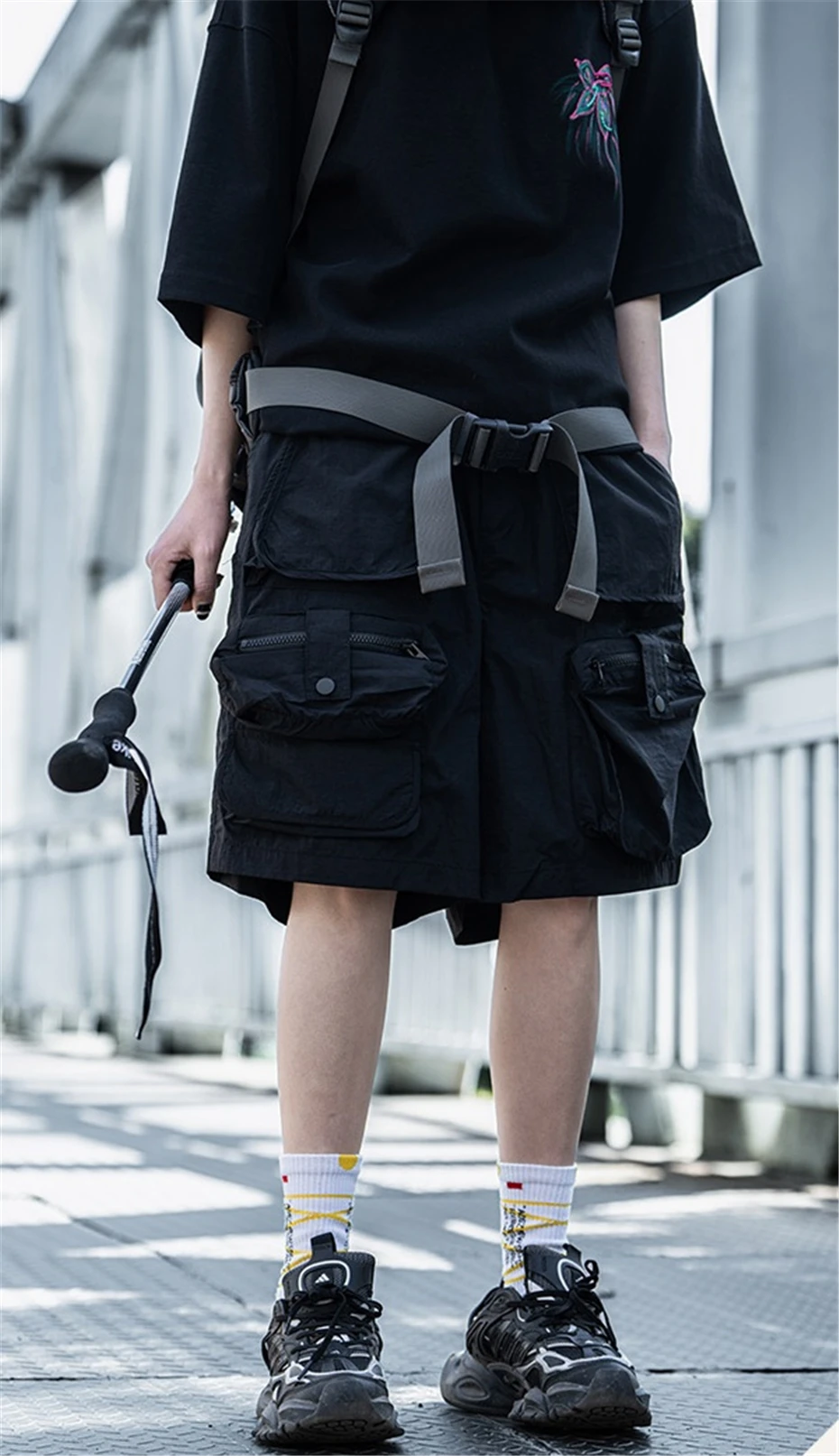 ฤดูร้อนยุทธวิธีสั้นผู้ชาย Punk - Techwear Pants Tactical บทวิจารณ์และราคา