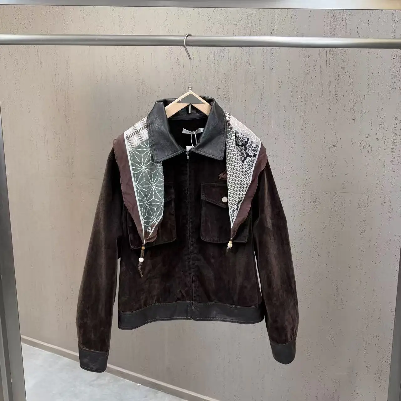 2026 Button-down Long-Sleeved Brushed Denim Jacket with Skirt Pants - A Fashionable Street Style Set