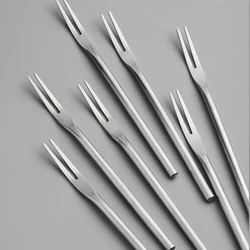 Forchetta per frutta addensata in acciaio inossidabile 304, senso avanzato, utensile da cucina, bastoncino per torte, commestibile, domestico