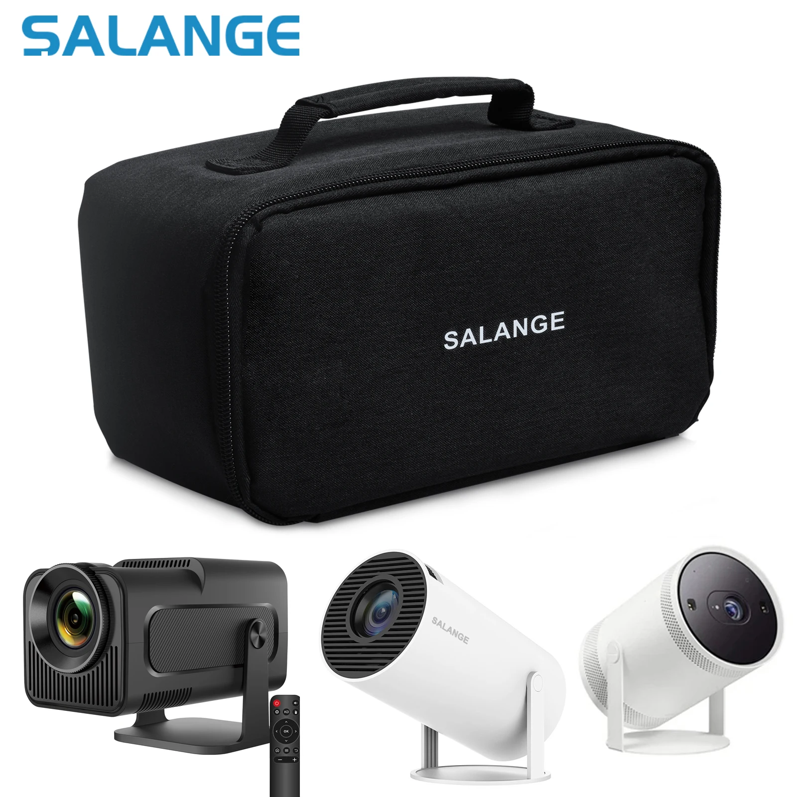 Salange estuche de almacenamiento para proyector de viaje, bolsa de transporte para HY300, HY320, Samsung Freestyle, Protector de cremallera, bolsas