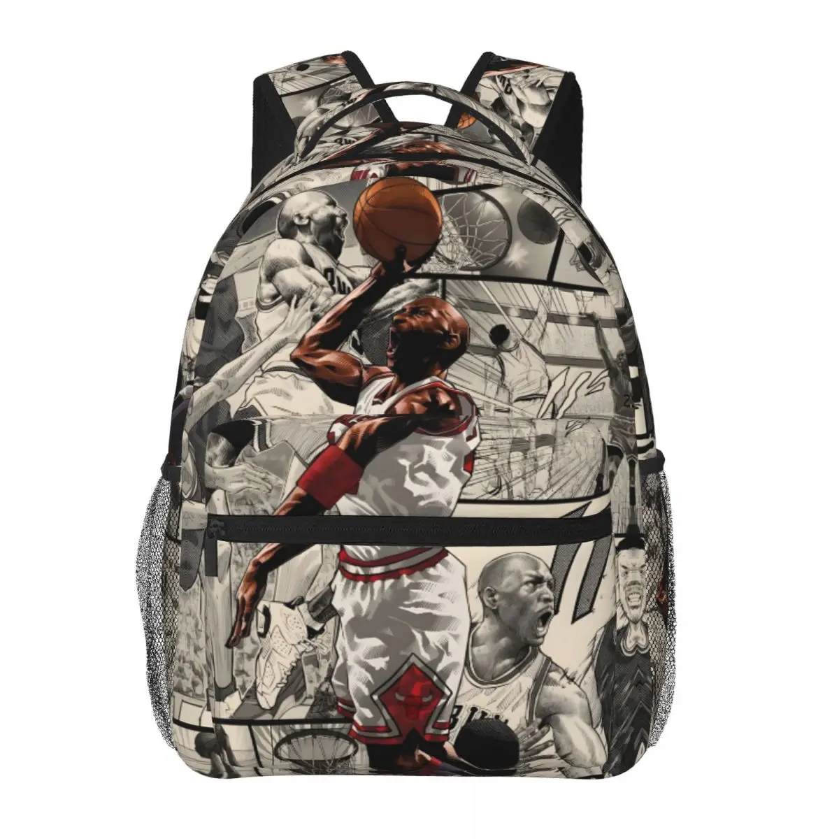 Michael-Jordan Backpack for Men Women Fashion High School Hiking Travel Daypack College Shoulder Bag Outdoor 16in