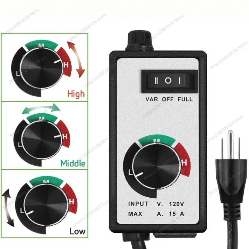 For 120V 230V Power Tool Fan Speed Controller Switch Socket