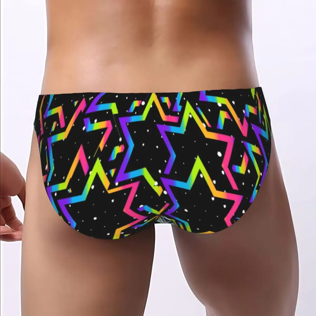 Men's Panties Star Rainbow Geometric Man Briefs Sexy Underwear Male Bikini Underpants High Quality