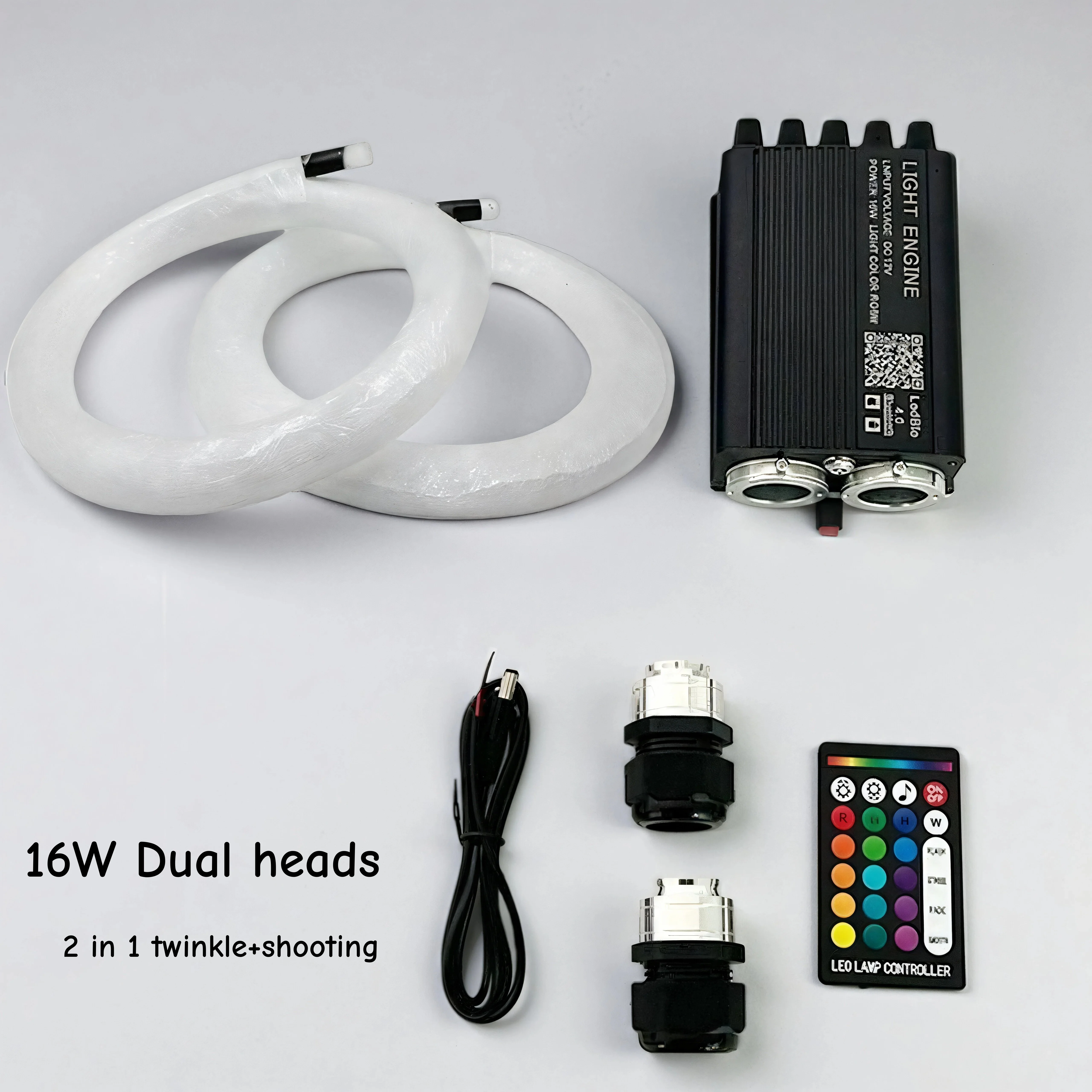 

Приложение с двумя головками, смартфон, пульт дистанционного управления, аудио, голосовое управление, сделай сам, звездная и минимальная съемка, оптоволоконный светильник, устройство двигателя RGBW