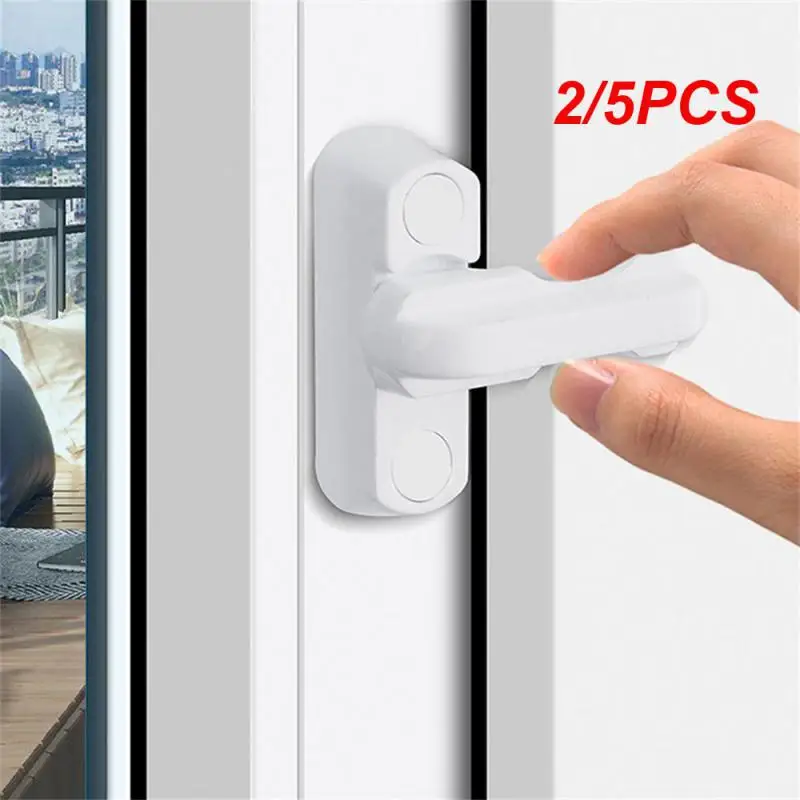 2/5PCS Aluminum Alloy Child Safe Security Window Door Sash Lock Safety Lever Handle Sweep T-lock Security Door Replacement