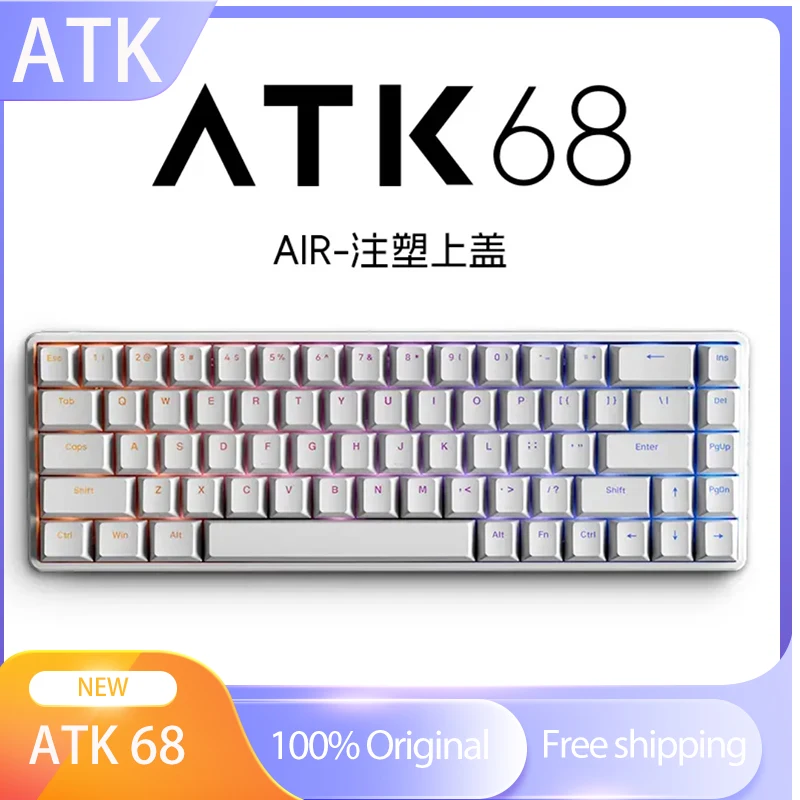 Atk68 Air Esports Magnetic Axis Keyboard Wired Customized Pbt Transparent Key Cap Rt Mode Limited Gaming Mechanical Keyboard