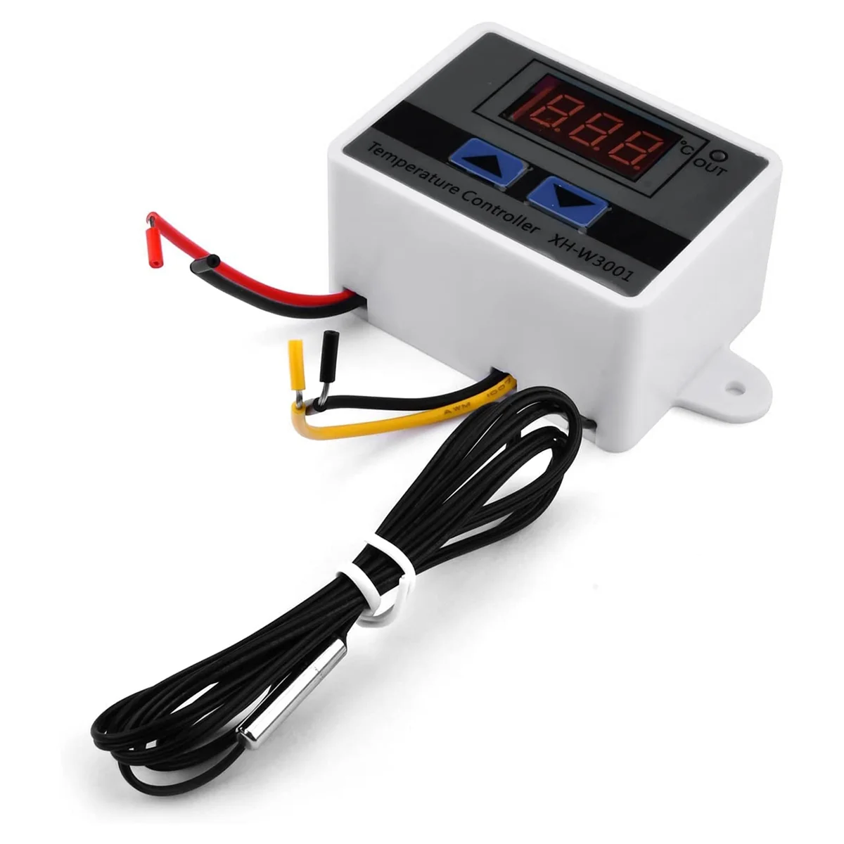 2Pcs XH-W3001 Digital Temperature Controller with Sensor AC110V-220V Thermostat Temperature Switch Heating Cooling