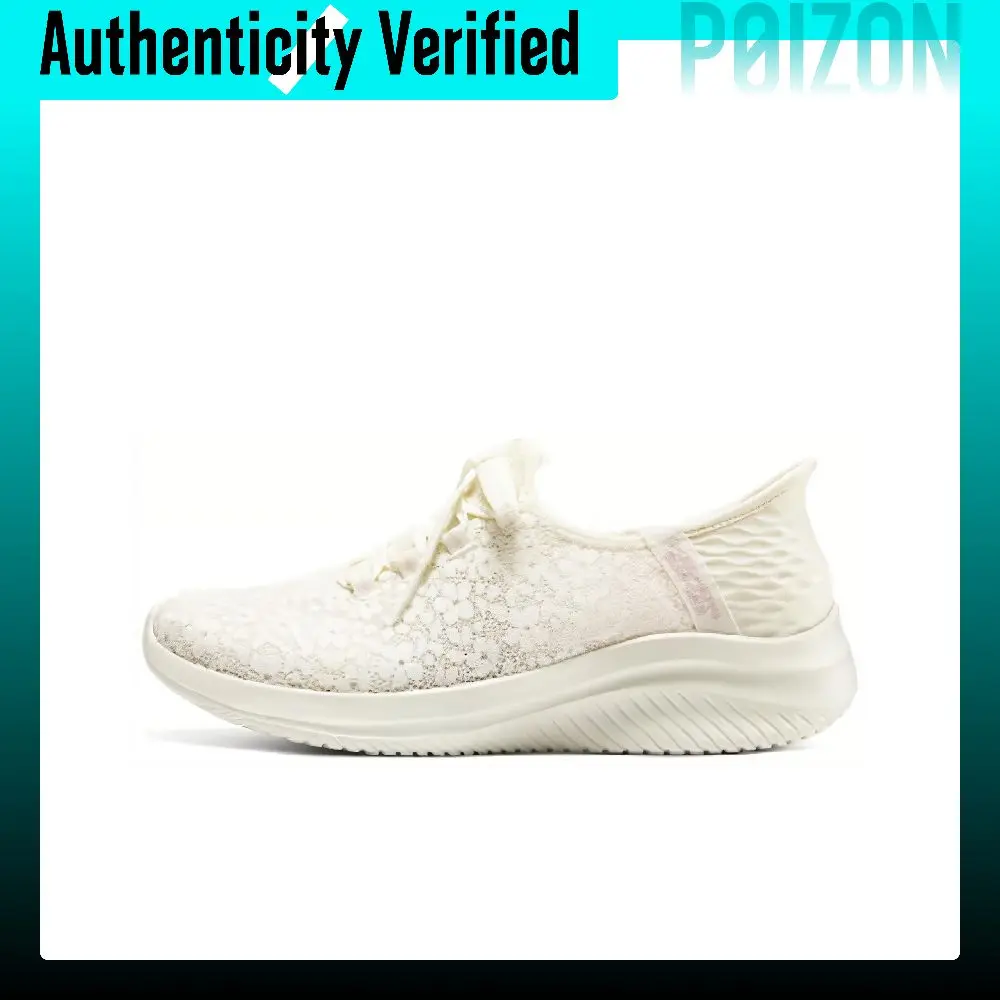 Skechers Ultra Flex 3.0 Fabric Cushioning Abrasion Resistant Breathable Low top Running Shoes Women's Yellow White 150169-NTPK