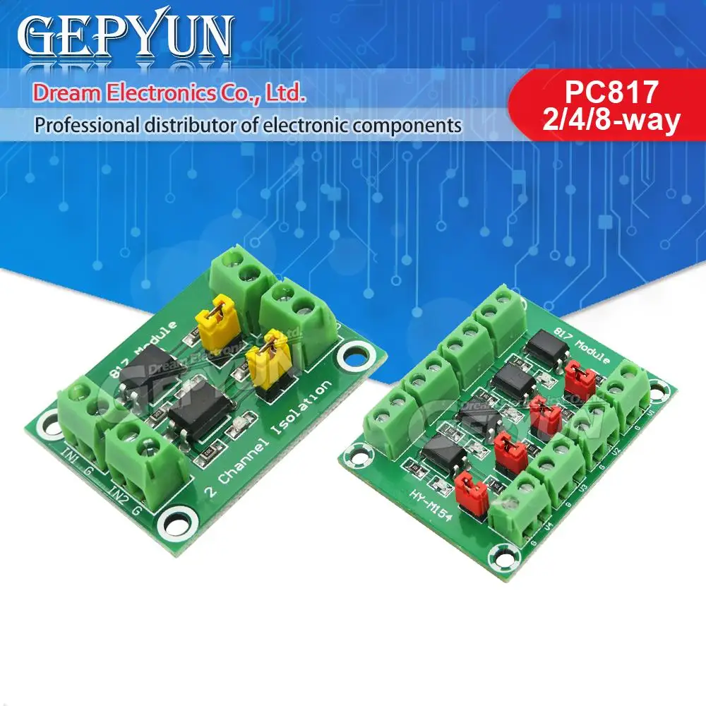PC817 3,3 V-30 V 2/4/8-wege Optokoppler Isolation Board Spannung Konverter Adapter Modul Treiber Photoelektrische Isolierte Modul