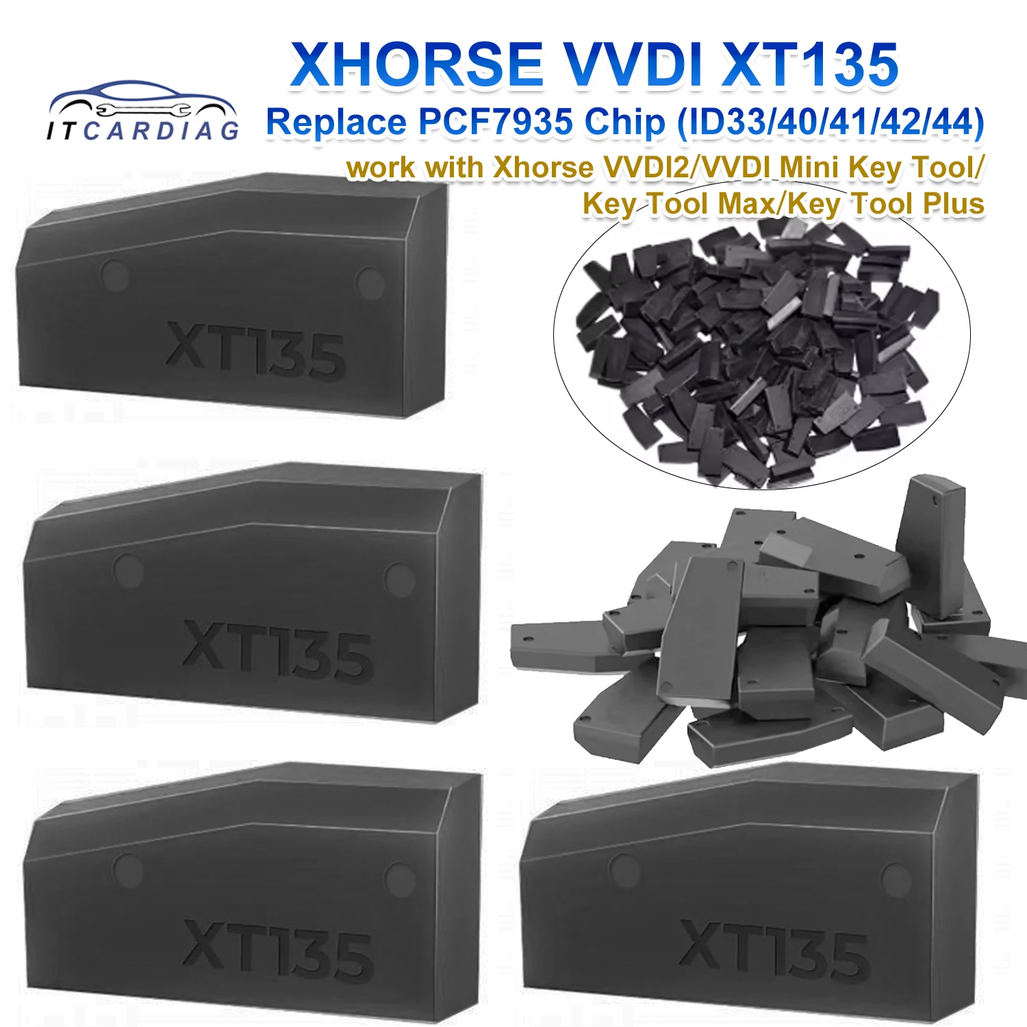 10/20/50/100/200pcs XHORSE VVDI XT135 Chip Replace PCF7935 Chip (ID33/40/41/42/44) Work with Xhorse VVDI2 VVDI Mini Key Tool