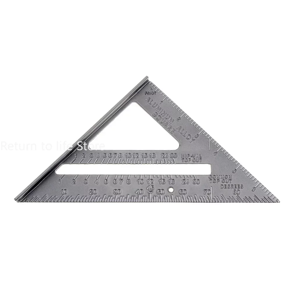 Triangle Rule 90 Degree Thickening Angle Rule Aluminum Alloy Carpenter Measurement Square Ruler Layout Tool Measurement Tool