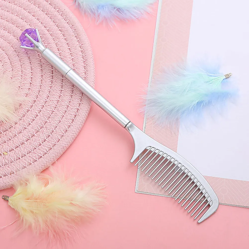 

12Pcs Comb Shaped Gel Pens Colored Writing Pens Comfortable Ergonomic Design Students Office Teachers Novelty Stationery
