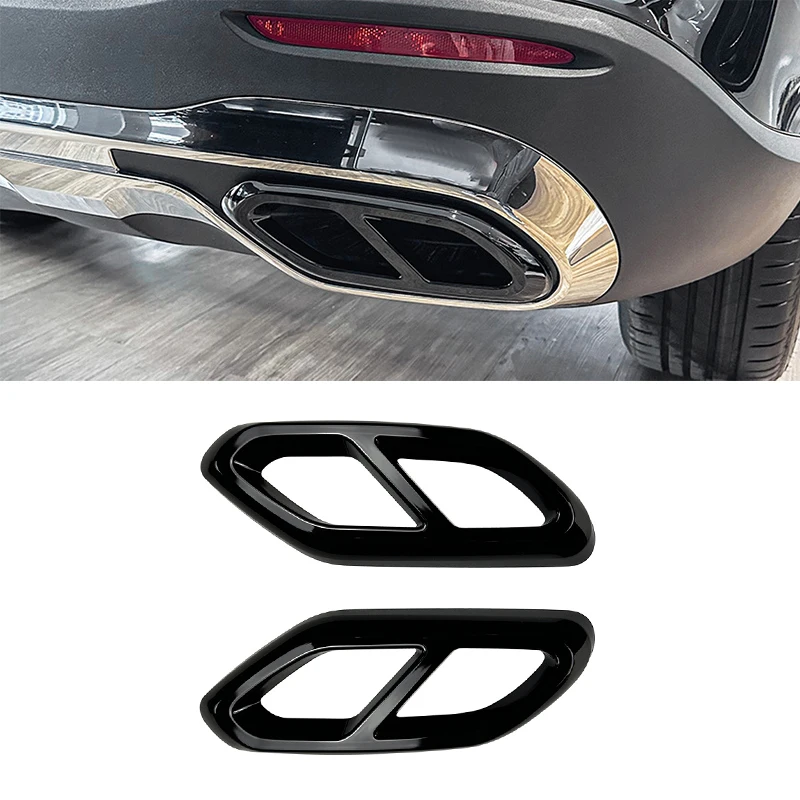 For Mercedes-Benz GLC-Class X254 GLC260 GLC300 AMG 2023+ Exhaust Muffler Tail Tip Pipe Trim Cover Frame