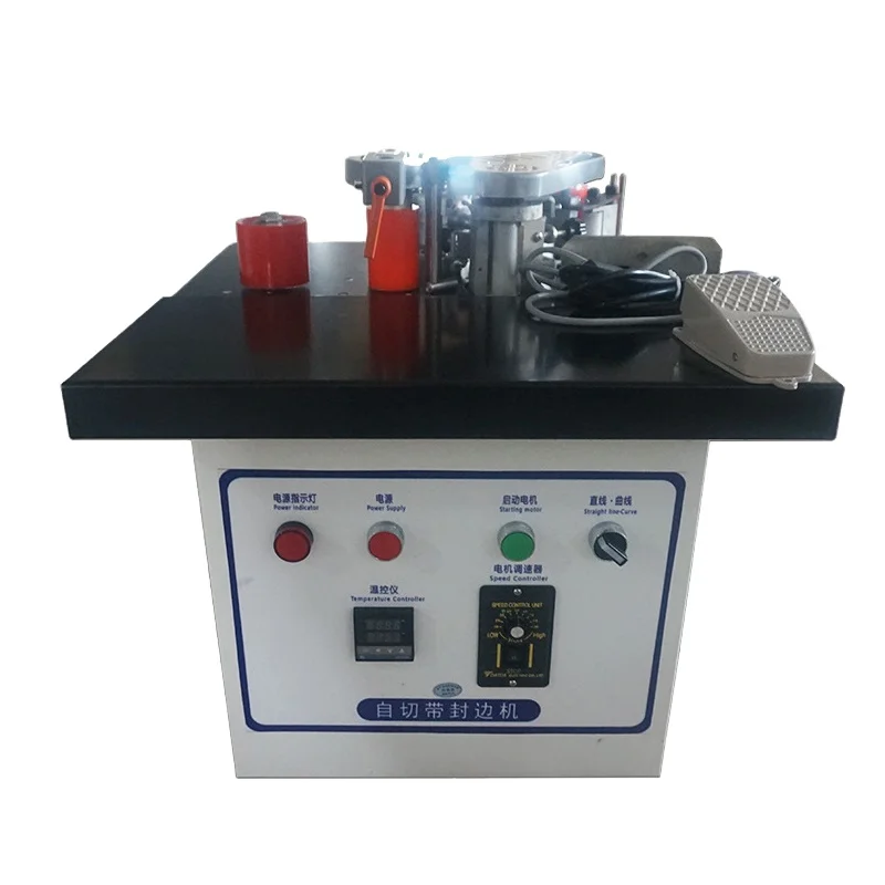 

STR Портативный кромкооблицовочный станок Предварительно фрезерный деревообрабатывающий небольшой кромкооблицовочный станок