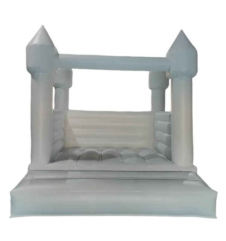 

Popular White pink Blue Inflatable PVC Kid Jumping Play Fun Bouncy Castle Birthday Inflatable Bouncy Castle White Jumping Castle