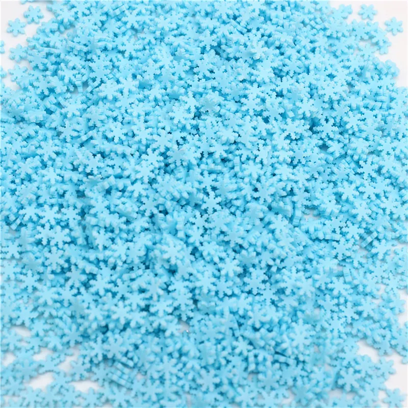 5mm Snowflake Polymer Clay Christmas Snow flake Clay Slices Sprinkles for Crafts DIY Craft Decoration Slime Filling Accessories