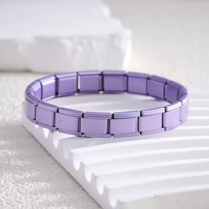 2025 New Men and Women Starry Colors 18 Pieces Italian Charm Fit 9mm Stainless Steel Modular Bracelet Wholesale Jewelry - Image 4