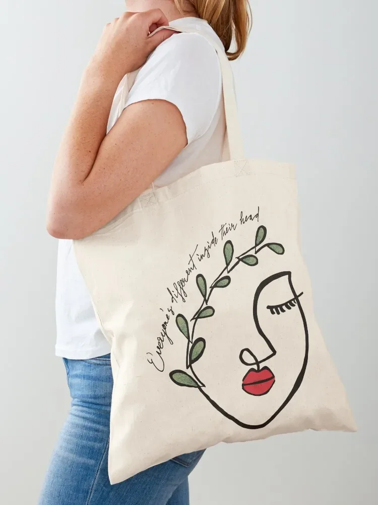 Everyone's different inside their head Tote Bag bag for beach Women bags large size bags cloth bag woman