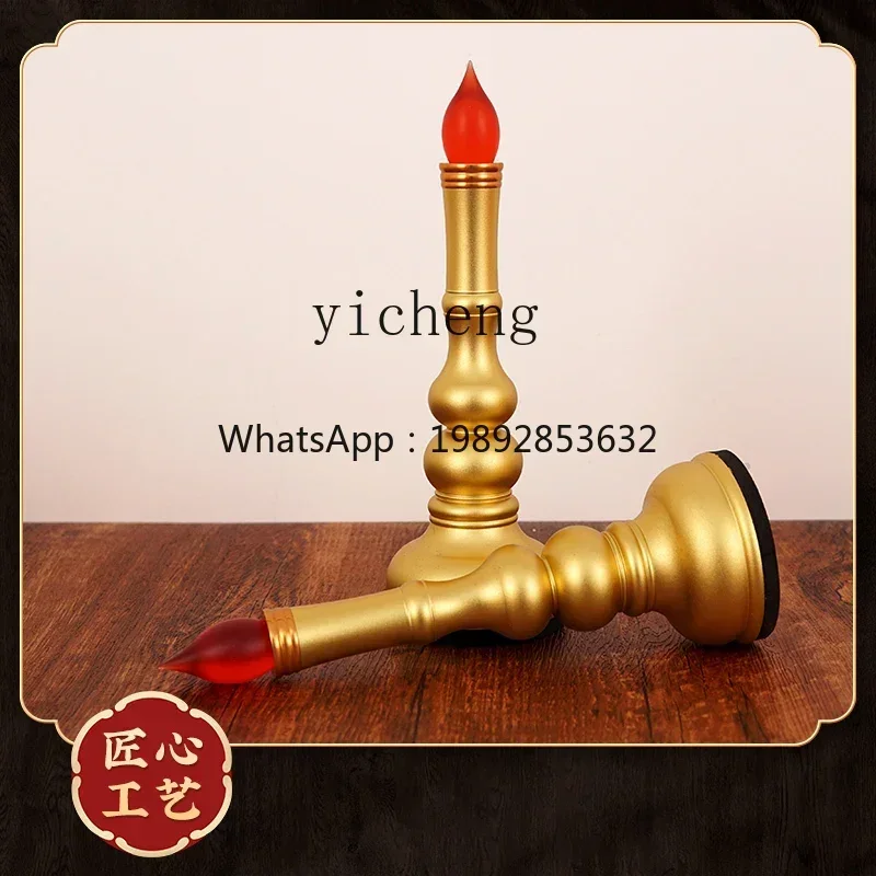 BJ  Rechargeable Eternal Buddha Altar Candle Holder Incense Candle Offering for Home Indoor Use